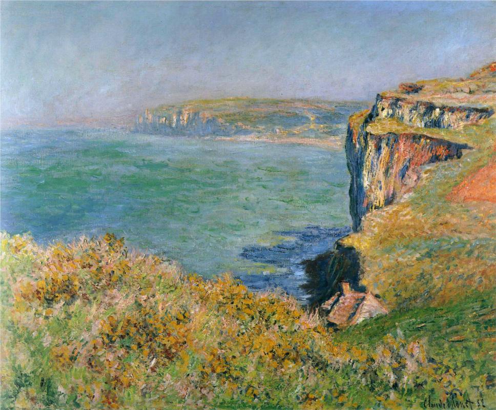 Cliff at Grainval - Claude Monet Paintings